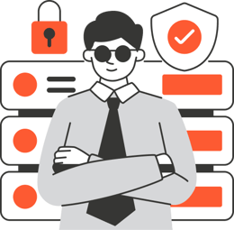 Security red graphic